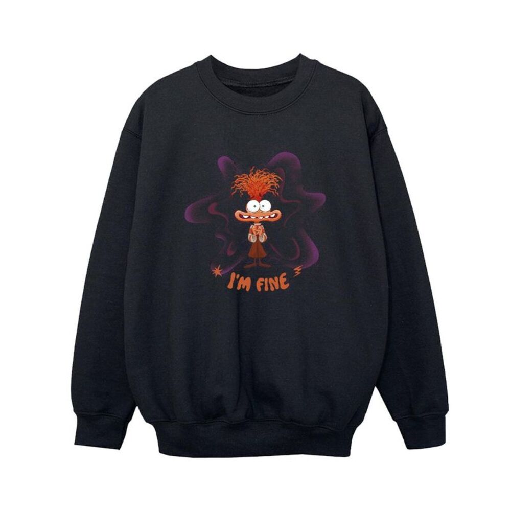 Inside Out 2 Boys I�'m Fine Sweatshirt / Black